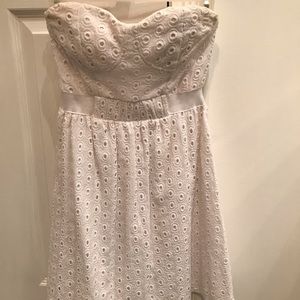 White Strapless Dress from Wet Seal